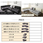 フロアコーナーソファ ソファ3点セット 1人掛け+2人掛け+コーナー