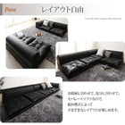 フロアコーナーソファ ソファ3点セット 2人掛け×2+コーナー