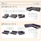 フロアコーナーソファ ソファ4点セット 2人掛け×2+コーナー×2