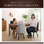 ダイニングセット 6点セット テーブル+チェア4脚+ベンチ1脚 W120-180 回転イス付き ウォールナット3段階伸縮