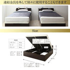 跳ね上げベッド クイーン SS×2 レギュラー フランスベッド マルチラススーパースプリングマットレス付 収納付きベッド 深型 連結 クイーン 縦開