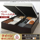 ベッドフレームのみ ガス圧 跳ね上げすのこベッド 縦開き クイーン SS×2 レギュラー 組立設置付