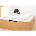 ベッド ガス圧 跳ね上げすのこ クイーン SS×2 薄型スタンダードボンネルコイル 縦開き レギュラー 組立設置付