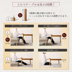 こたつ リビングダイニングセット 4点セット テーブル+2人掛けソファ1脚+1人掛けソファ1脚+コーナーソファ1脚 W105 こたつもソファも高さ調節