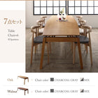 ダイニング 4点セット テーブル+チェア2脚+ベンチ1脚 W140-240 オーク材 ウォールナット材 北欧伸縮式