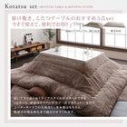 こたつ3点セット テーブル+掛 敷布団 鏡面仕上 長方形 75×105