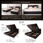 ベッドフレームのみ ガス圧 跳ね上げベッド 収納 縦開き クイーン SS×2 深さラージ 組立設置付