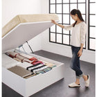 ベッド フランスベッド マルチラススーパースプリングマットレス付き 縦開き ワイドK200 深さラージ ライト収納 大型 跳ね上げ 組立設置付