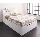 ベッド フランスベッド マルチラススーパースプリングマットレス付き 縦開き クイーン(SS×2) 深さグランド ライト収納 大型 跳ね上げ 組立設置付