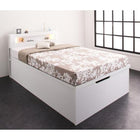 収納ベッド クイーン SS×2 深さグランド フランスベッド マルチラススーパースプリングマットレス付 跳ね上げベッド 深型 連結 コンセント付 縦開