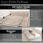 ベッドフレームのみ シングル レザーフロアベッド