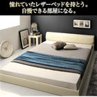 ベッドフレームのみ シングル レザーフロアベッド