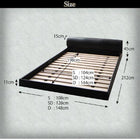 ベッドフレームのみ ダブルベッド レザーフロアベッド