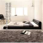 ベッド ダブル レザーフロアベッド スタンダードポケットコイル