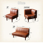 昇降テーブル 4点セット(テーブル+2人掛けソファ1脚+1人掛けソファ1脚+コーナーソファ1脚) W105 天然木ウォールナット材 北欧シンプル