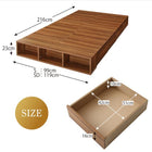 セミダブル 衣装ケースも入る大容量 収納 ロングサイズベッド 引き出しなし ロング丈