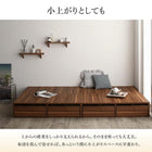 ベッド シングル 衣装ケースも入る大容量 収納ロングサイズベッド 引き出し4杯 ロング丈