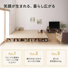 セミダブル 組立設置付 シェルフ棚 引出収納付きベッドとしても使えるフローリング調デザイン小上がり ひだまり