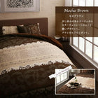 布団カバーセット ベッド用 キング4点セット リゾートモダン (ピローケースx 2布団カバー, ボックスシーツ)