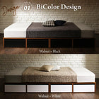 セミダブル ベッド プレミアムボンネルコイル 引き出しなし 引き出し収納