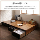 ベッドフレームのみ ベッド セミダブル 引き出し4杯 収納