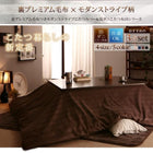 こたつ布団3点セット 掛・敷布団+布団カバー 4尺長方形 80×120cm 天板対応 裏プレミアム毛布つき