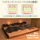 フロアベッド 連結 スタンダードボンネルコイル マイクロファイバー ワイドK240(SD×2)