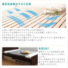 キングベッドワイドK200 高さ調節 天然木すのこ