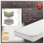 連結ベッド シングル 棚 照明 コンセント付 最高級国産ナノポケットコイルマットレス付き 右タイプ