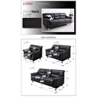 シンプルモダンシリーズ ブラック ソファ 3人掛け