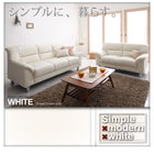 ソファ 3人掛け シンプルモダンシリーズ ホワイト