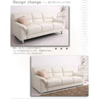 ソファ2点セット 2人掛け+3人掛け シンプルモダンシリーズ ホワイト