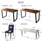 ダイニング 5点セット(テーブル+チェア4脚) W150 耳付きウォールナット 無垢材