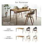 ダイニング 4点セット(テーブル+チェア2脚+ベンチ1脚) W150 天然木 オーク無垢材