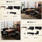 こたつ リビング ダイニング 3点セット(テーブル+ソファ1脚+アームソファ1脚) 右アーム W105 ヴィンテージ