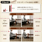 こたつ リビング ダイニング 4点セット(テーブル+ソファ1脚+アームソファ1脚+チェア1脚) 右アーム W135 ヴィンテージ