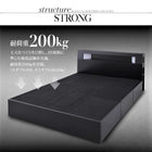 モダンベッド ブラック プレミアムボンネルコイルマットレスセット セミダブル