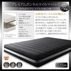 モダンベッド ブラック プレミアムボンネルコイルマットレスセット ダブル