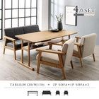 ダイニング ダイニングソファ 1人掛け 北欧 木肘ソファ