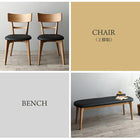 ダイニング ベンチ 2人掛け 単品天然木オーク