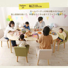 ダイニング 4点セット(テーブル+チェア2脚+ベンチ1脚) W160-210 楕円 伸長式