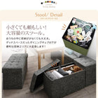 リビングダイニング 5点セット(テーブル+2人掛けスツール2脚+1人掛けスツール2脚) ベーシック生地 W115 収納付き