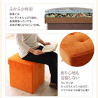 単品 リビングダイニング スツール プレミアム生地 1人掛け 収納付き