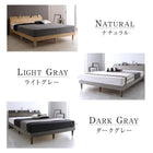 すのこベッド プレミアムボンネルコイルマットレス付き ダブル 棚・コンセント