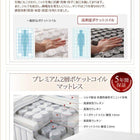 キングサイズ 240 脚付きマットレス プレミアムボンネルコイル ワイドK240(SD×2)