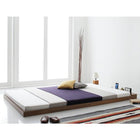 ローベッド セミダブル コンセント 小物置き プレミアムポケットコイルマットレス付き