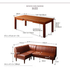 こたつ 大型ソファダイニング 5点セット(テーブル+2Pソファ1脚+1Pソファ1脚+コーナーソファ1脚+ベンチ1脚) W120-180 6段階高さ調節 伸縮式