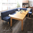 こたつソファダイニング 3点セット(2Pソファ1脚+1Pソファ1脚+コーナーソファ1脚) 1P×2+2P 高さ調節 3段階伸長式 大型