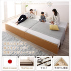 ファミリーベッド すのこ スタンダードボンネルコイルマットレス付き ワイドK200 組立設置付 高さ調整 国産