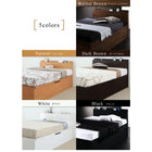 ベッドフレームのみ 大容量収納ベッド セミダブル 跳ね上げベッド 縦開き